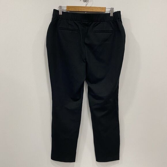 J. JILL M Black Ponte Slim Leg Pull-On Ankle Pants Business Casual Comfort Chic - Picture 14 of 16